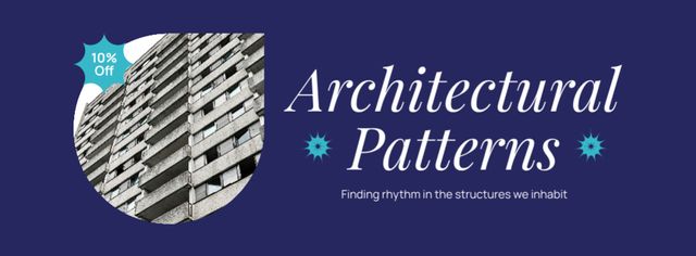 Discounted Architectural Patterns In Projects Offer Facebook cover – шаблон для дизайну