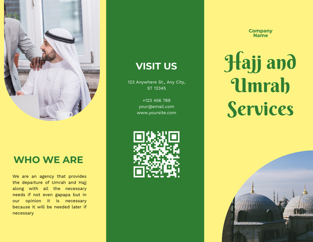 Offer Hajj and Umrah Service Brochure 8.5x11in tervezősablon