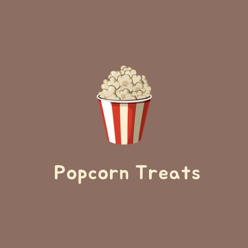 Emblem with Popcorn Logo tervezősablon