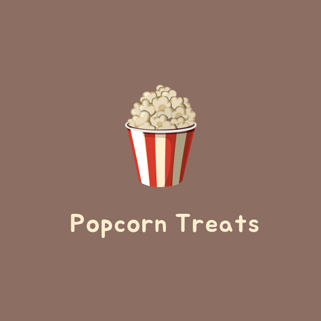 Platilla de diseño Emblem with Popcorn Logo