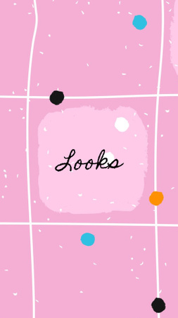Abstract Background with Phrase Looks Instagram Highlight Cover Šablona návrhu