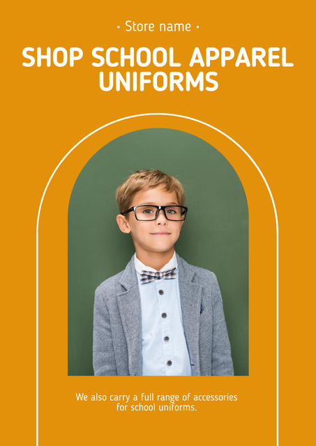 School Apparel and Uniforms Sale Offer Poster – шаблон для дизайна