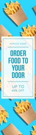Food Delivery to your Door Skyscraper Design Template