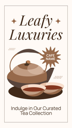 Plantilla de diseño de Oferta especial de colección de té en cafetería. Instagram Story 