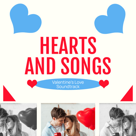 Ontwerpsjabloon van Album Cover van Liedjes op Valentijnsdag