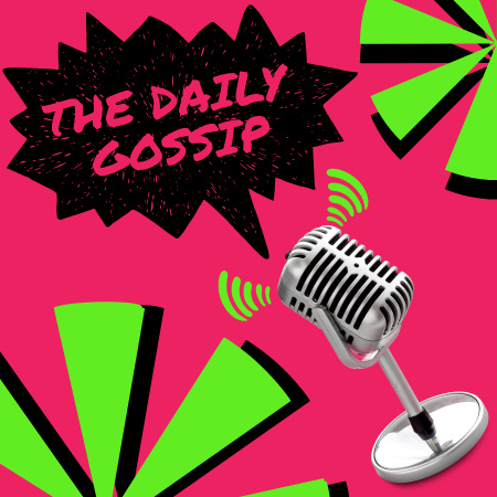 The Daily Gossip Colorful Podcast Cover Podcast Cover Design Template