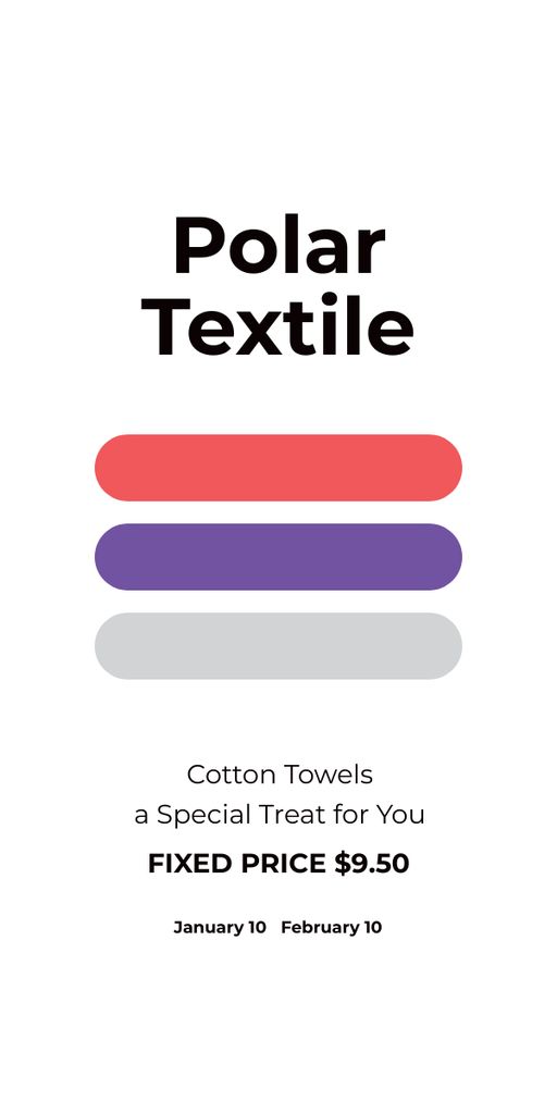 Textile towels offer colorful lines Graphic tervezősablon