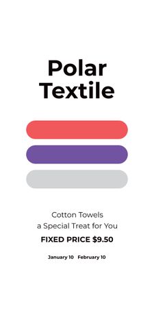 Designvorlage Textile towels offer colorful lines für Graphic