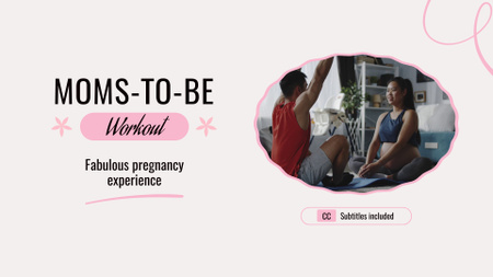 Акция «Онлайн-тренировки для беременных» Full HD video – шаблон для дизайна