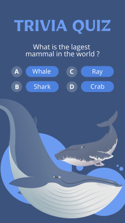 Trivia Quiz (Whale Mammal) - Instagram Story Instagram Story – шаблон для дизайну