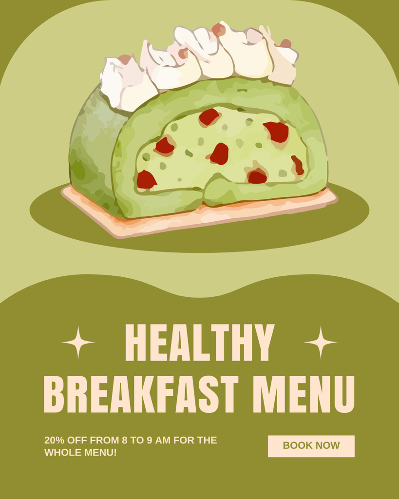 Ad of Healthy Breakfast Menu Instagram Post Vertical tervezősablon