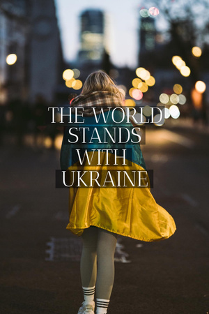 World Stands with Ukraine Pinterest Design Template