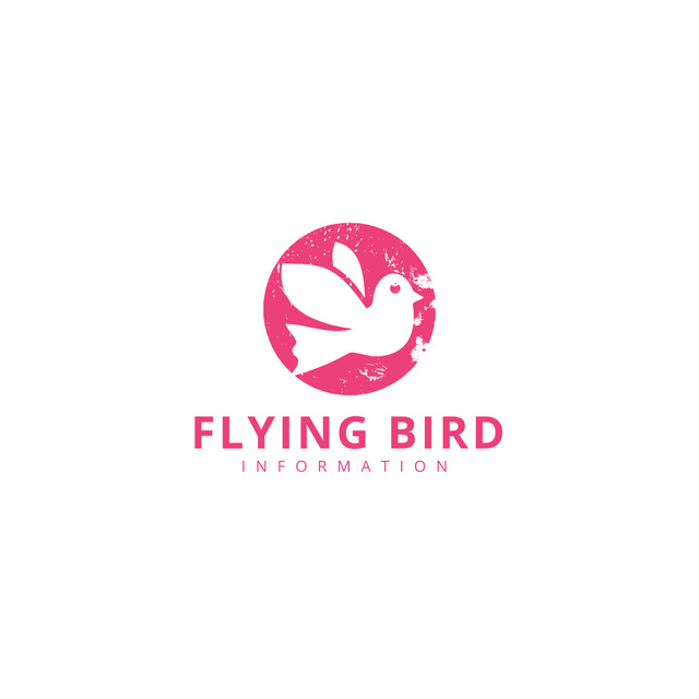 Plantilla de diseño de Flying Birds Information Logo 