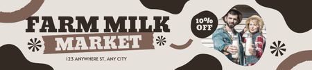 Plantilla de diseño de Descuento en productos de Dairy Farm Ebay Store Billboard 