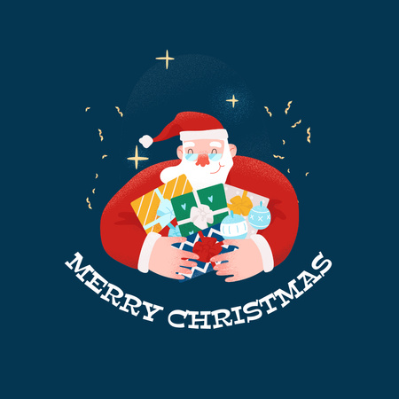 Cute Christmas Holiday Greeting Instagram Design Template