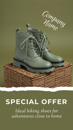 Hiking Shoes Sale Offer Instagram Video Story Design Template