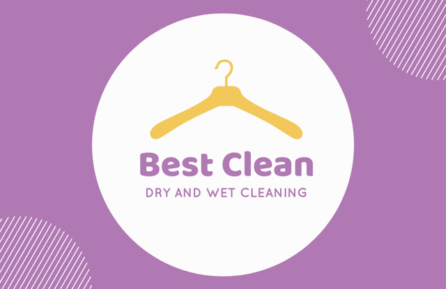 Best Laundry and Dry Cleaning Service Offer Business Card 85x55mm Šablona návrhu