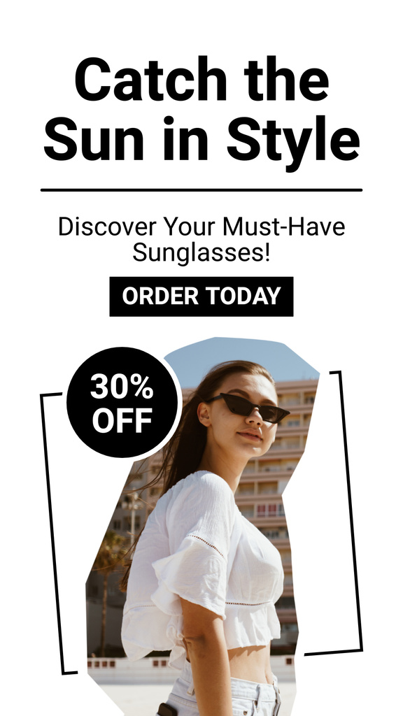 Discover Women's Sunglasses for Every Occasion Instagram Story Modelo de Design