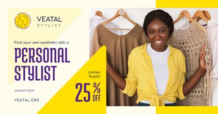 Professional Personal Stylist Services With Discounts Facebook AD Design Template