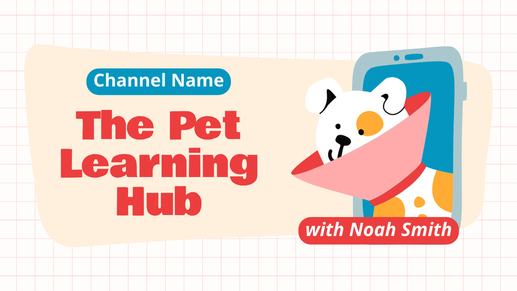 Plantilla de diseño de Pet Learning Hub In New Episode Youtube Thumbnail 