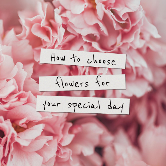Tender Pink Peonies Flowers Instagram Šablona návrhu