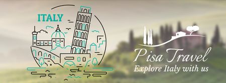 Szablon projektu Pisa famous travelling spots Facebook Video cover