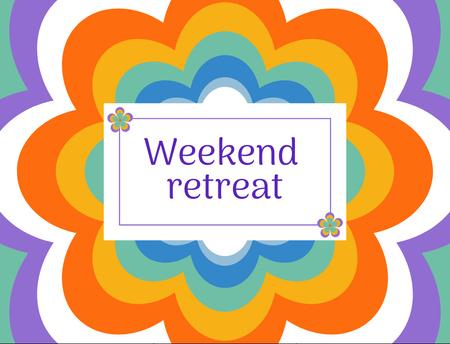 Weekend Retreat Announcement Postcard 4.2x5.5inデザインテンプレート