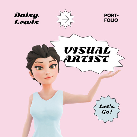 Visual Artist's Portfolio Photo Book – шаблон для дизайна