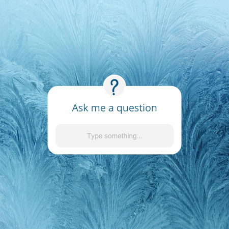 Plantilla de diseño de Pestaña para hacer preguntas con hermosos patrones de escarcha Instagram 