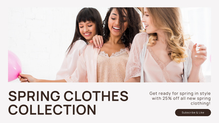 Spring Sale Women's Clothing Collection Youtube Thumbnail – шаблон для дизайну