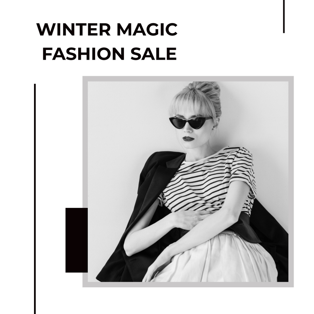 Magical Winter Sale Womenswear Instagram Tasarım Şablonu