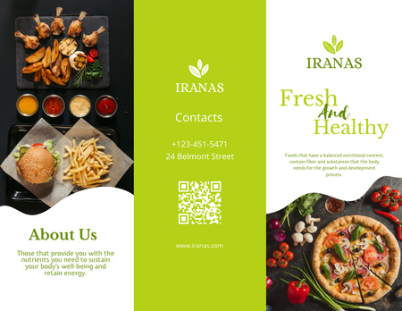 Fresh and Healthy Menu Offer Brochure 8.5x11in Design Template