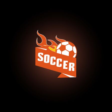 Soccer Team Emblem with Ball Logo Modelo de Design