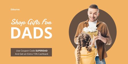 Shop Gifts For Dads Twitter Design Template