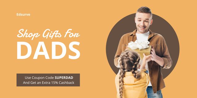 Shop Gifts For Dads Twitter Design Template