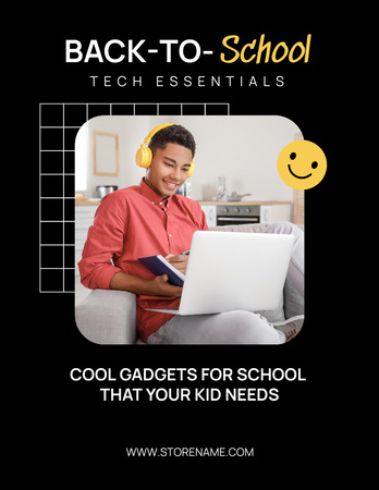 Back to School Announcement Poster 8.5x11in Design Template