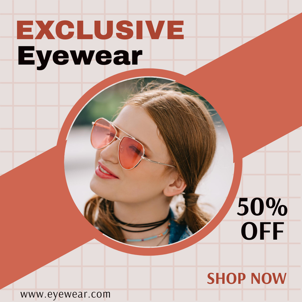 Exclusive Eyewear Collection Sale Instagram Šablona návrhu