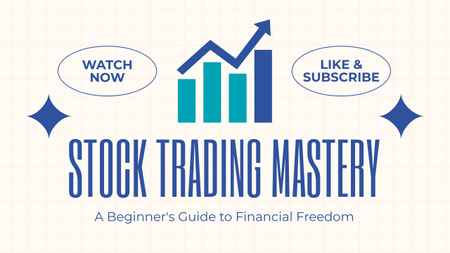 Strategy for Financial Freedom and Stock Trading Vlog Youtube Thumbnail Design Template