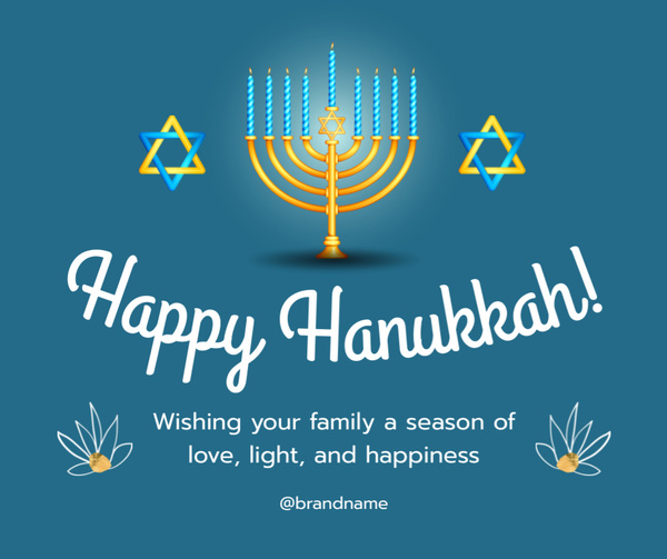Happy Hanukkah Wishes with Menorah