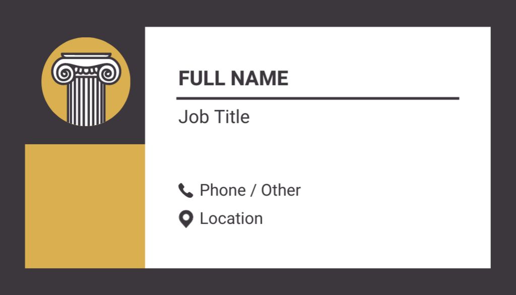 Ontwerpsjabloon van Business Card US van Company Worker Contacts And Position Details