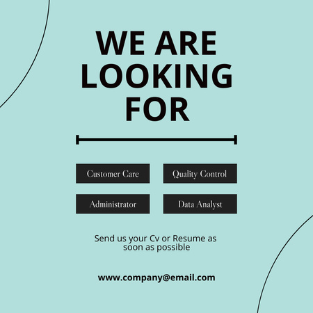 We are Looking for Multiple Positions Instagramデザインテンプレート