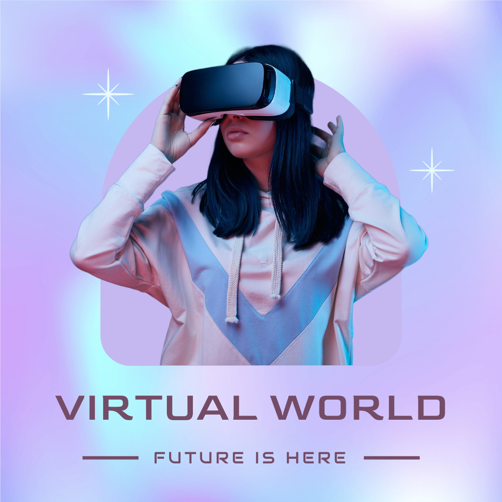 Plantilla de diseño de Virtual World Technologies Ad Instagram 