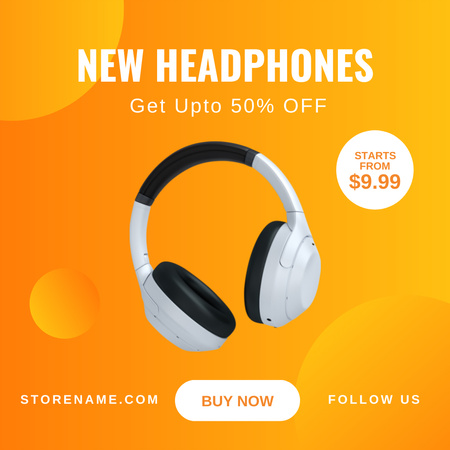 Platilla de diseño New Headphones Offer At Reduced Price Instagram