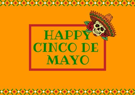 Cinco De Mayo Greeting Card Tasarım Şablonu