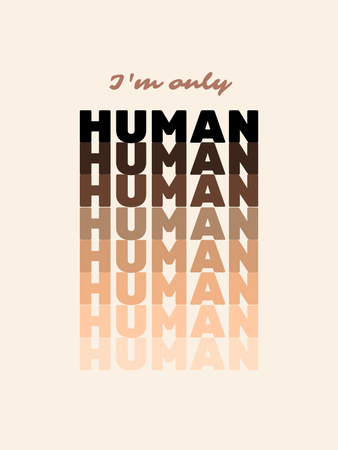 Text of Humans Equality Concept Poster US Design Template