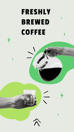 Freshly Brewed Coffee Instagram Story Design Template