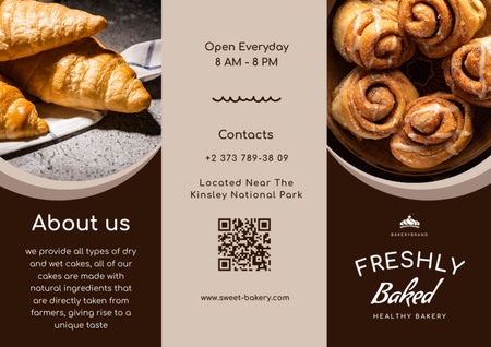 Fresh Baked Pastry Goods Brochure Design Template