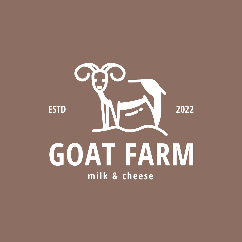Goat farm logo design Logoデザインテンプレート