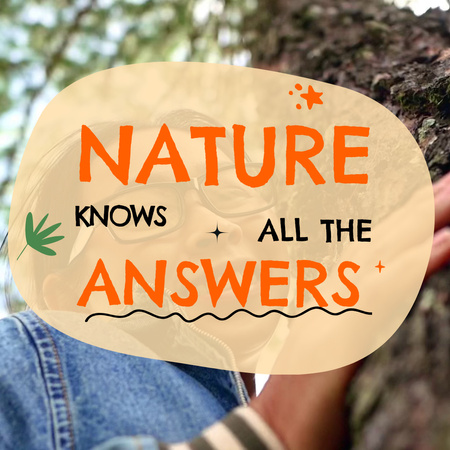 Szablon projektu Inspirujący cytat o naturze z drzewem Animated Post