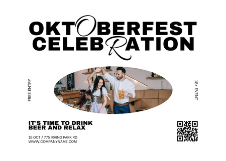 Oktoberfest Authentic Happening Disclosure Flyer 5x7in Horizontal Design Template